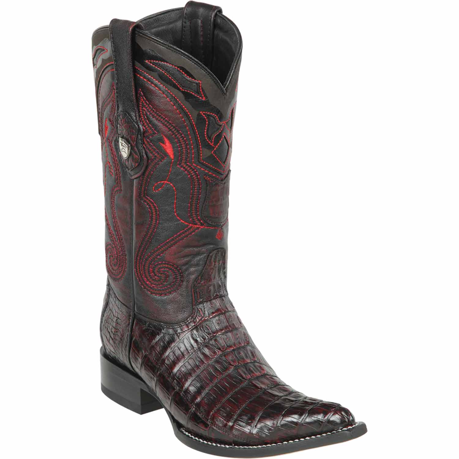 Men's Wild West Caiman Tail Skin 3X Toe Boots 29501-C - 6