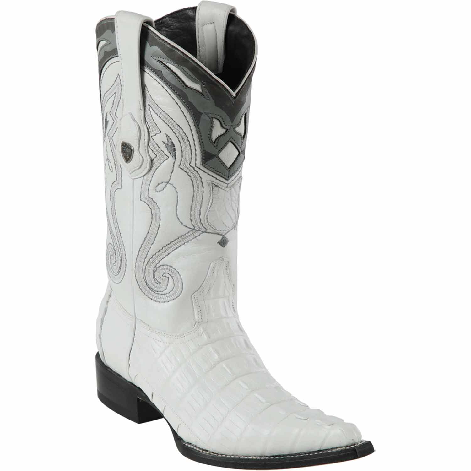 Men's Wild West Caiman Tail Skin 3X Toe Boots 29501-C - 6