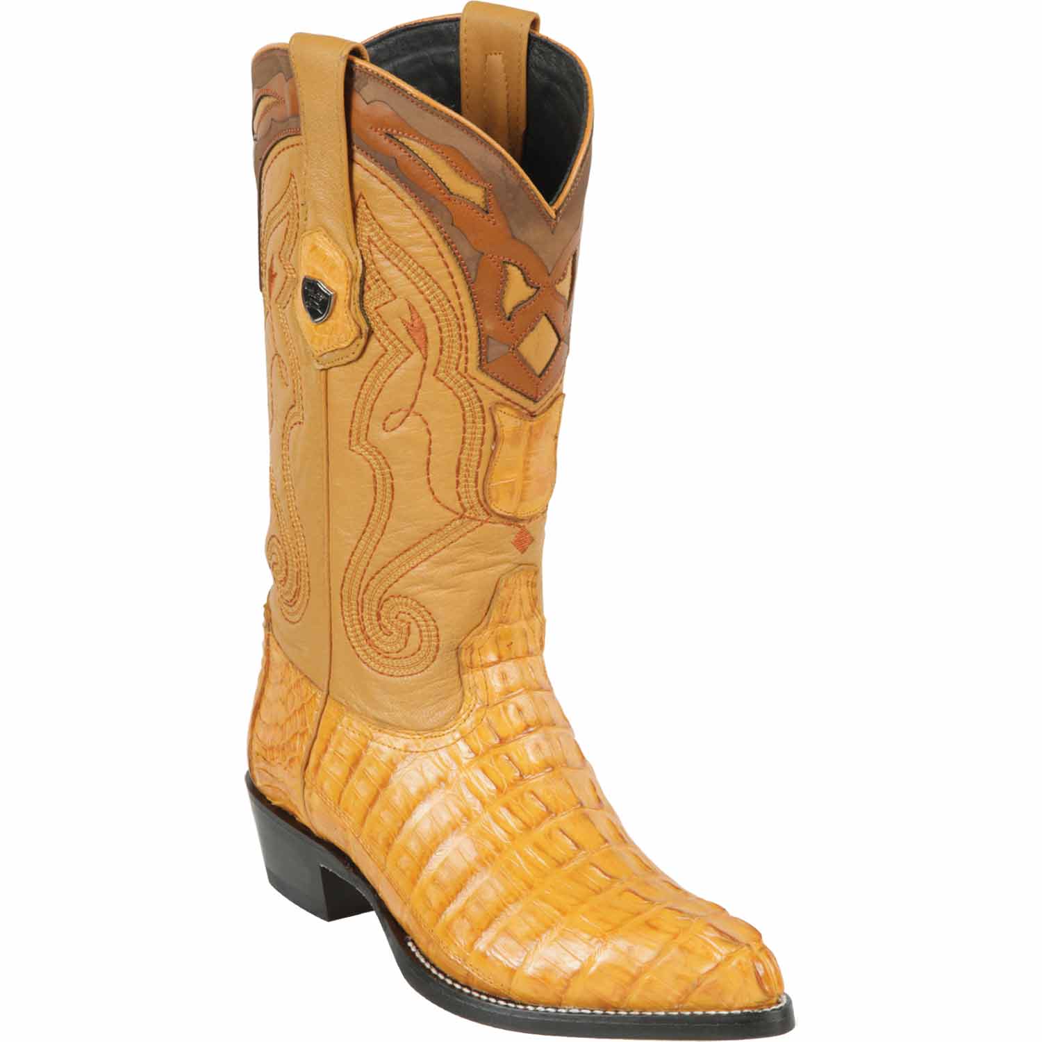 Men's Wild West Caiman Tail Skin J Toe Boots 29901-A - 6