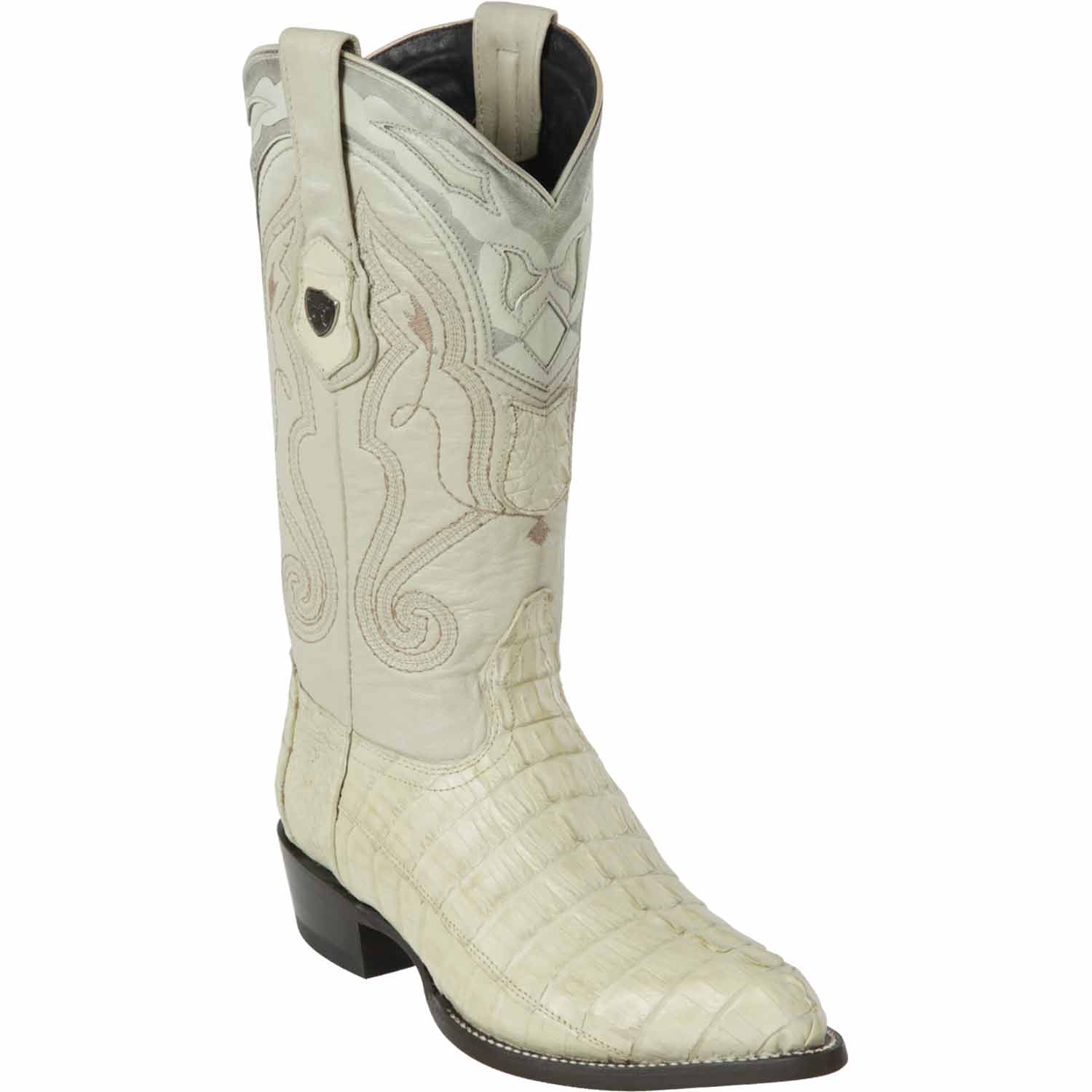 Men's Wild West Caiman Tail Skin J Toe Boots 29901-A - 6