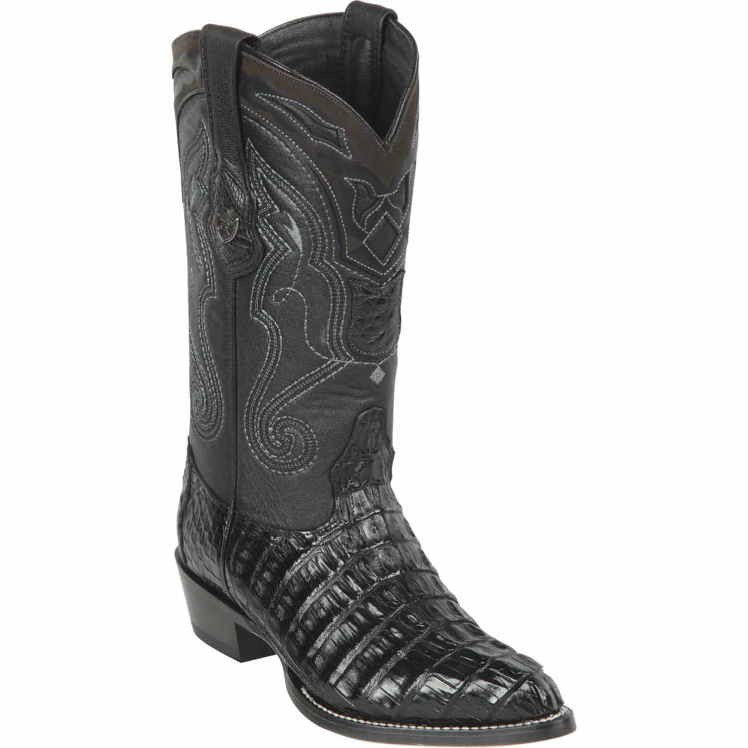 Men's Wild West Caiman Tail Skin J Toe Boots 29901-A - 6