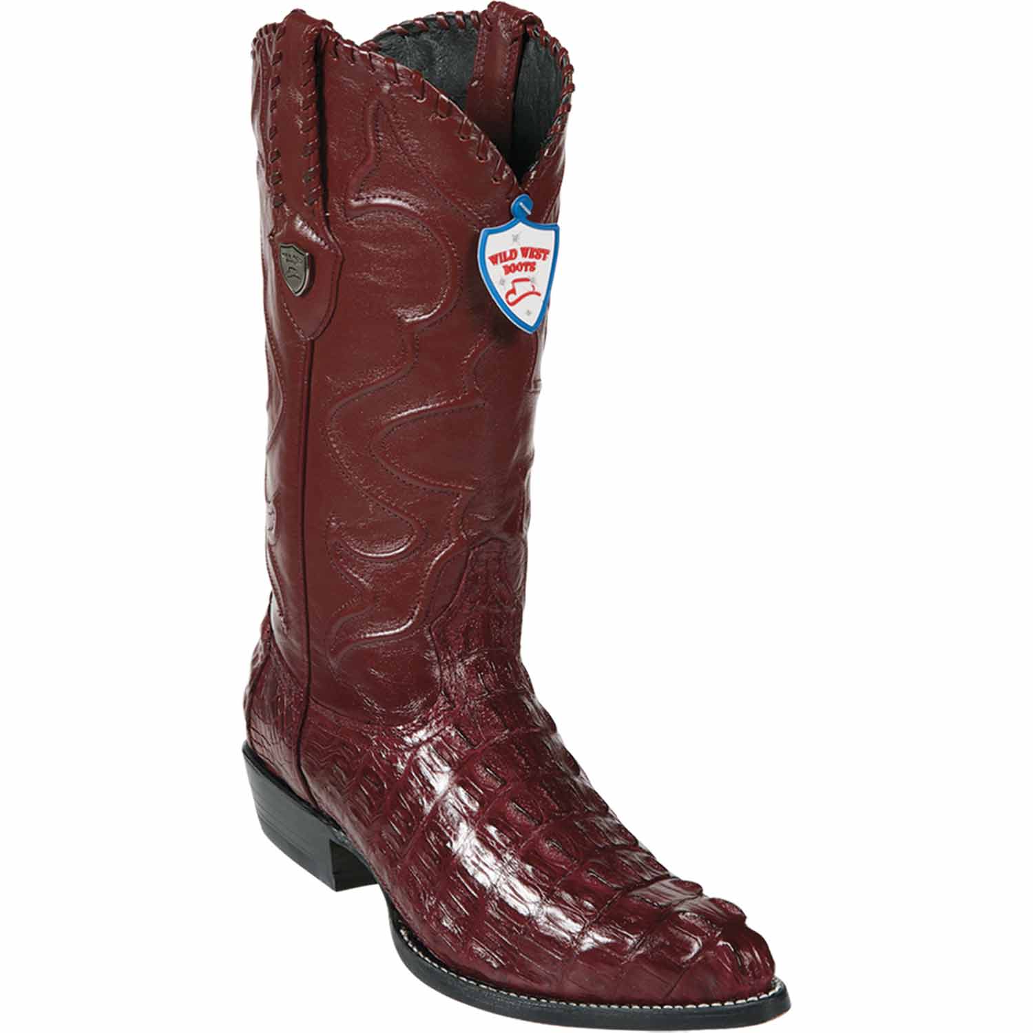 Men's Wild West Caiman Tail Skin J Toe Boots 29901-A - 6