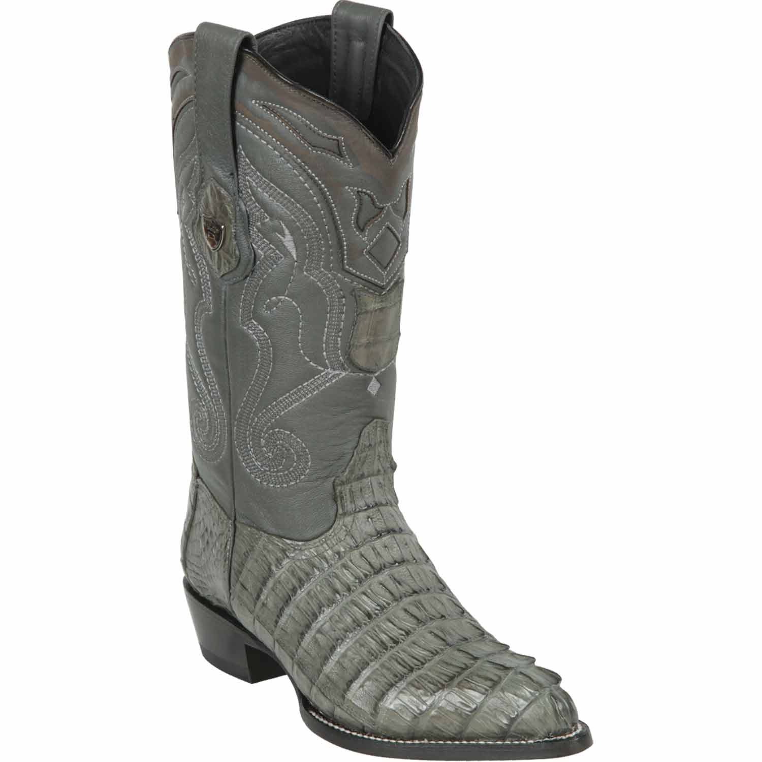 Men's Wild West Caiman Tail Skin J Toe Boots 29901-B - 6