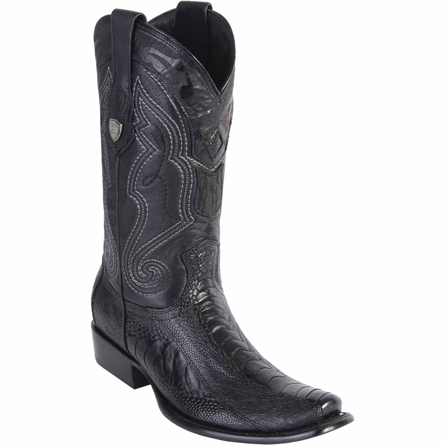 Men's Wild West Ostrich Leg Skin Dubai Toe Boots 27905 - 6