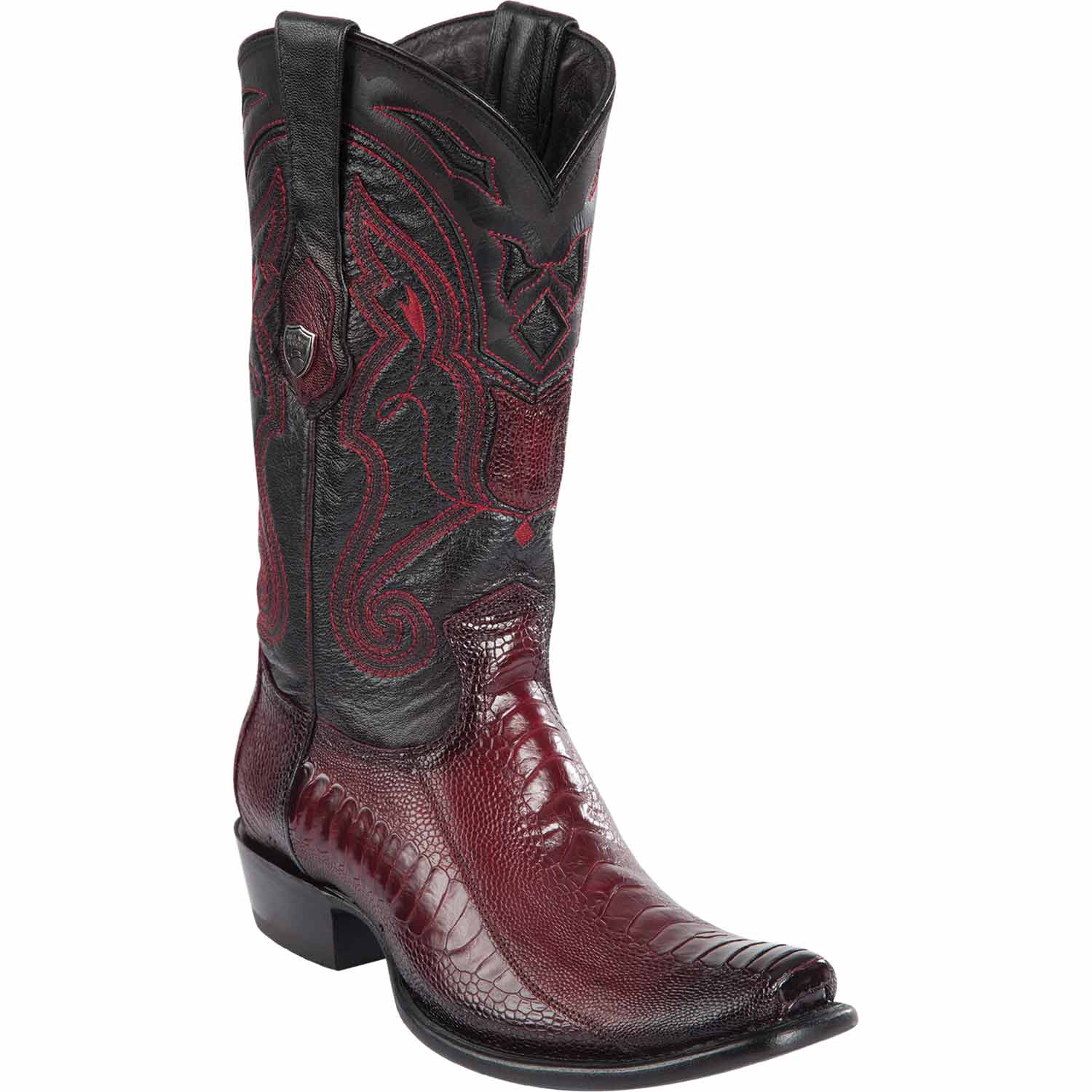 Men's Wild West Ostrich Leg Skin Dubai Toe Boots 27905 - 6