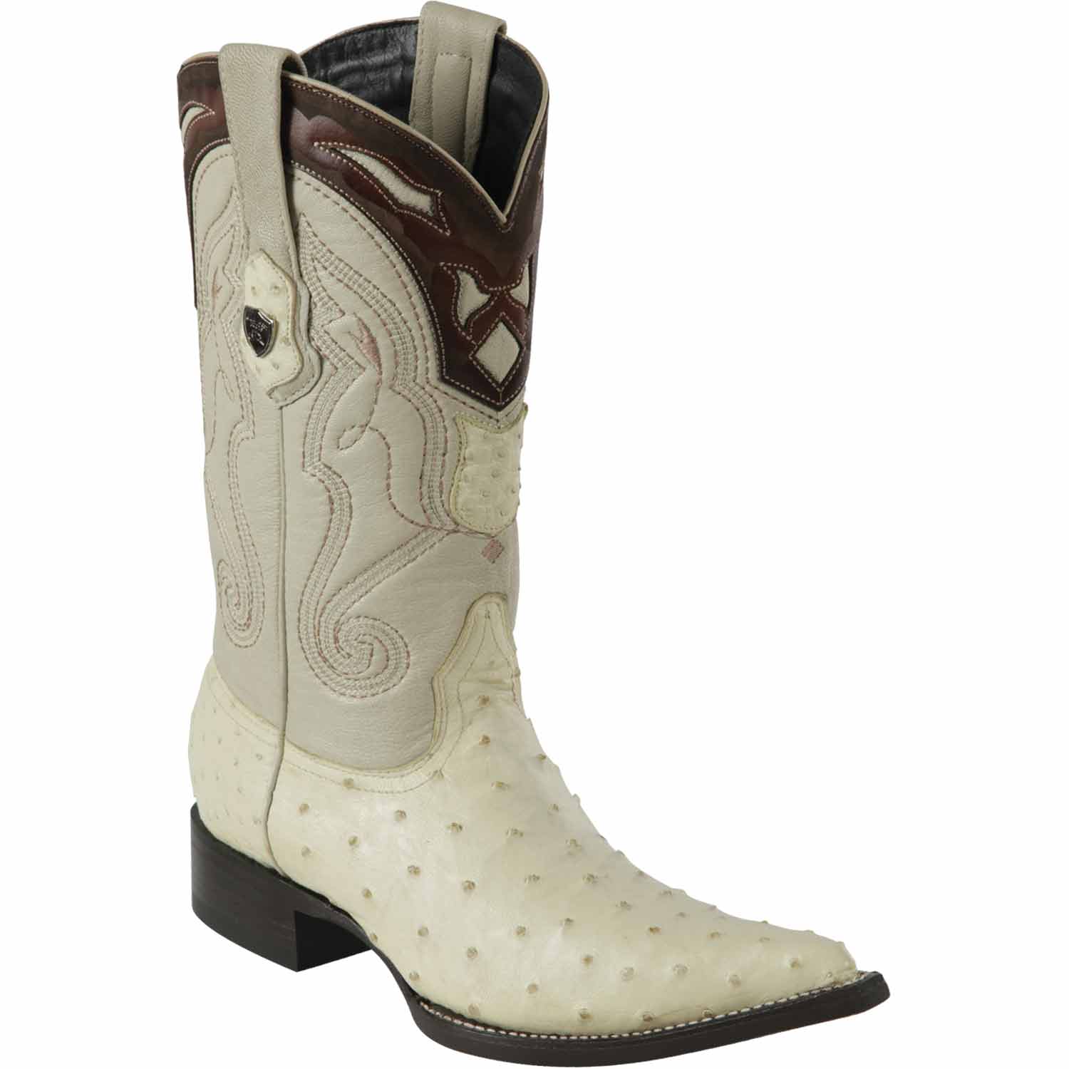 Men's Wild West Ostrich Skin 3X Toe Boots 29503-A - 6