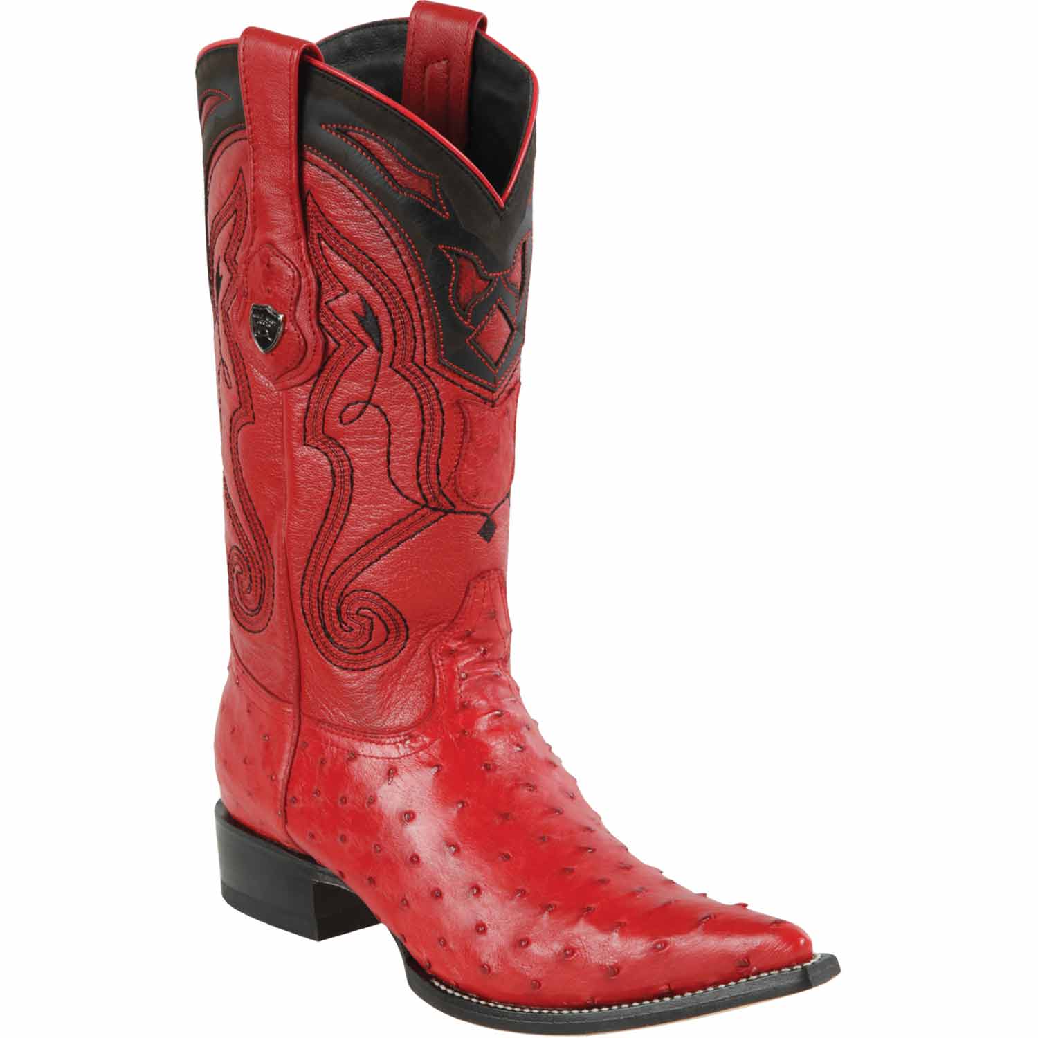 Men's Wild West Ostrich Skin 3X Toe Boots 29503-B - 6