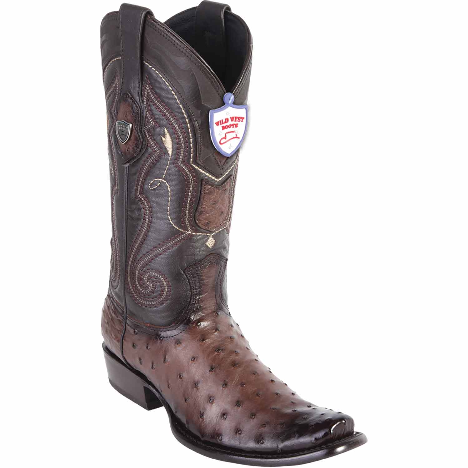 Men's Wild West Ostrich Skin Dubai Toe Boots 27903 - 6