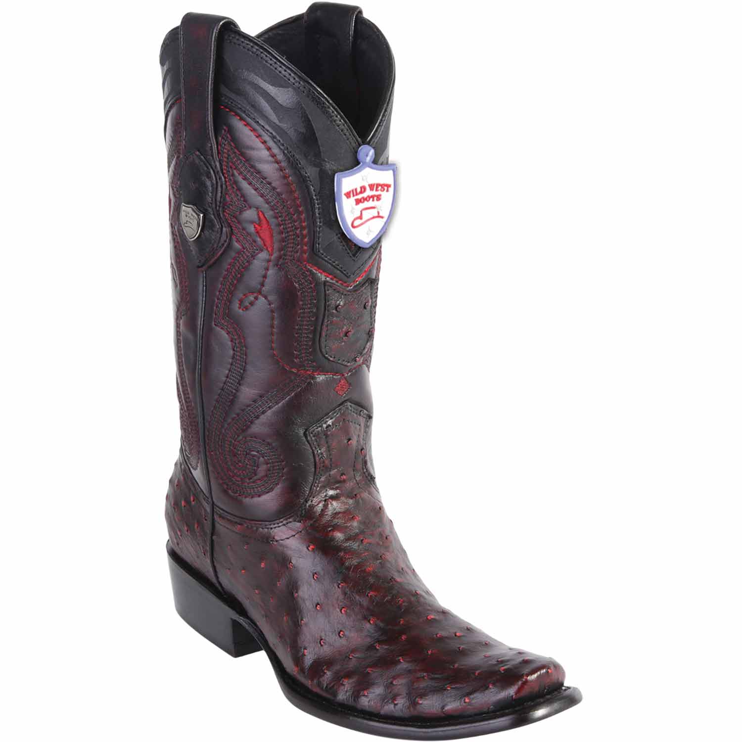 Men's Wild West Ostrich Skin Dubai Toe Boots 27903 - 6