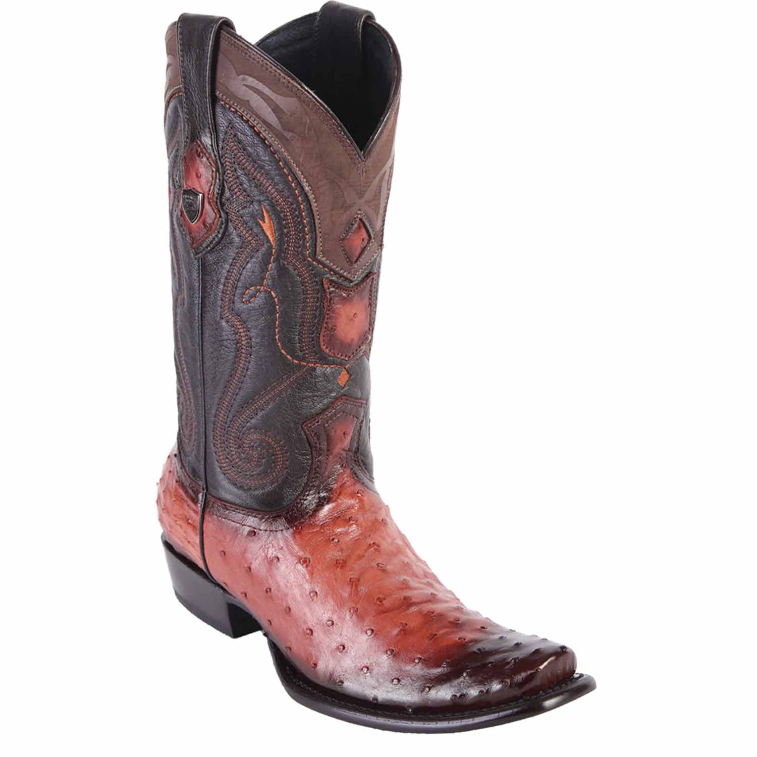 Men's Wild West Ostrich Skin Dubai Toe Boots 27903 - 6