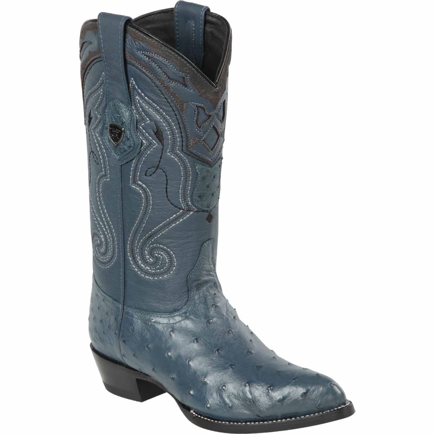 Men's Wild West Ostrich Skin J Toe Boots 29903-B - 6