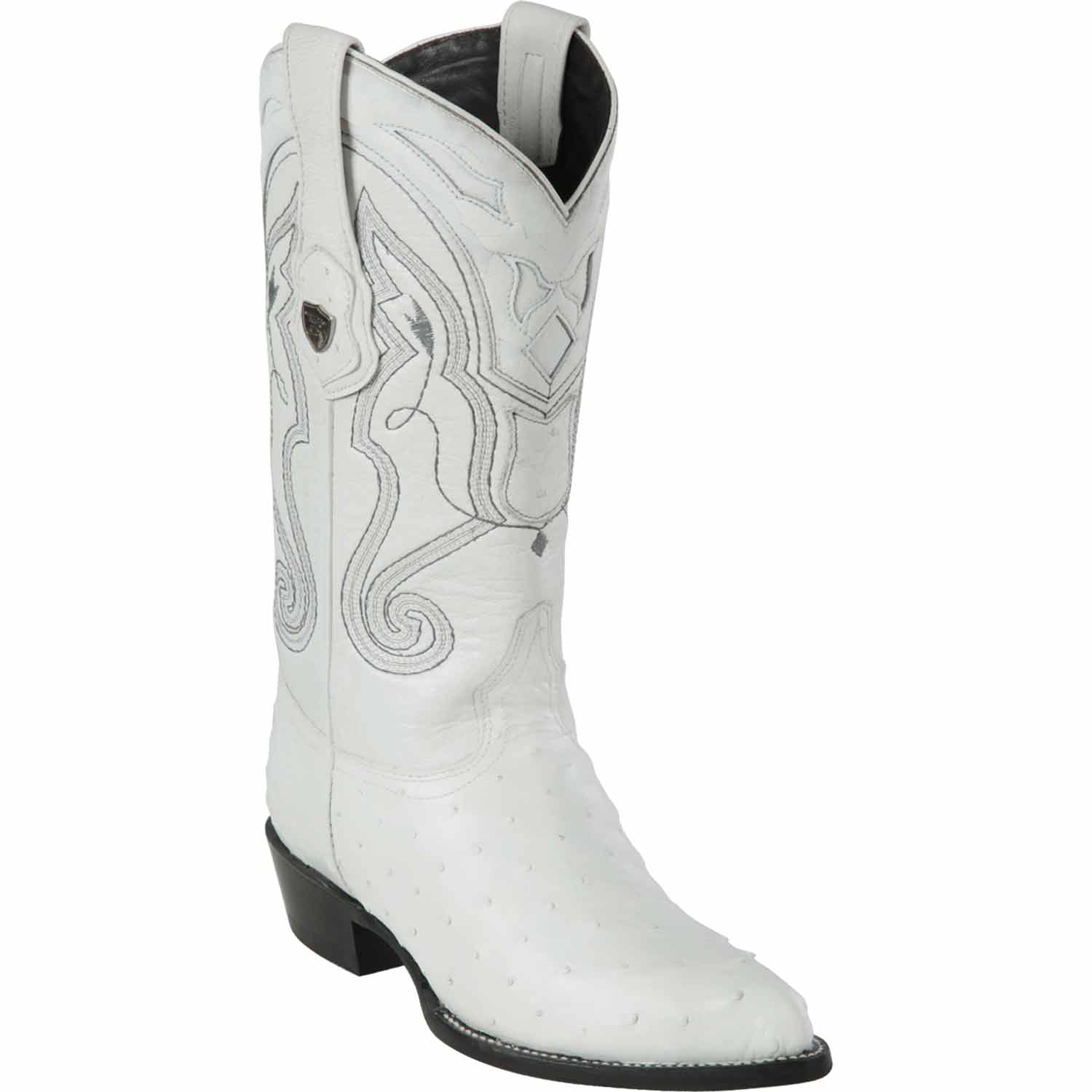 Men's Wild West Ostrich Skin J Toe Boots 29903-B - 6