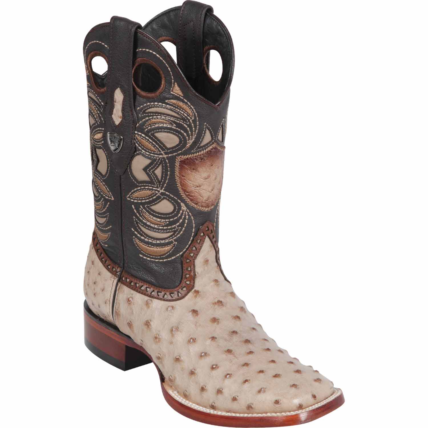 Men's Wild West Ostrich Skin Ranch Toe Boots 282403 - 6