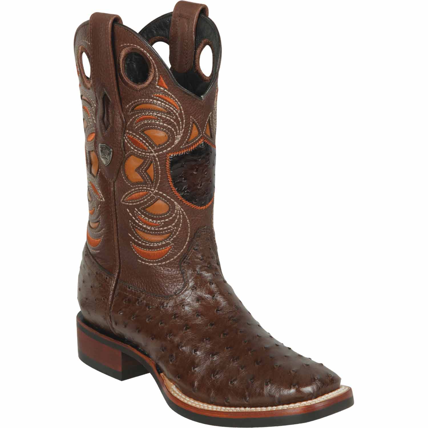 Men's Wild West Ostrich Skin Ranch Toe Boots 282503 - 6