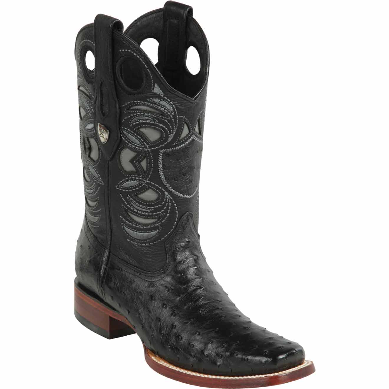 Men's Wild West Ostrich Skin Rodeo Toe Boots 281803 - 6