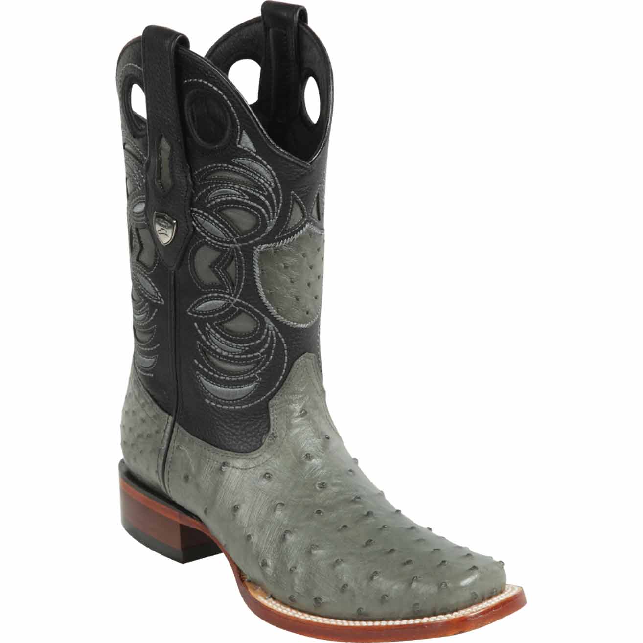 Men's Wild West Ostrich Skin Rodeo Toe Boots 281803 - 6