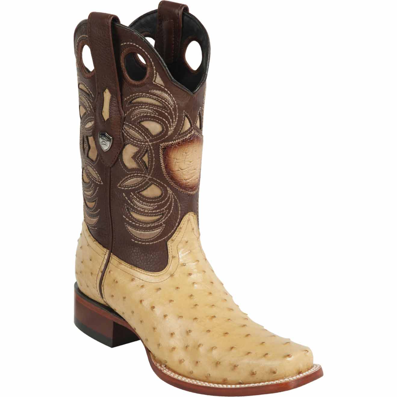 Men's Wild West Ostrich Skin Rodeo Toe Boots 281803 - 6