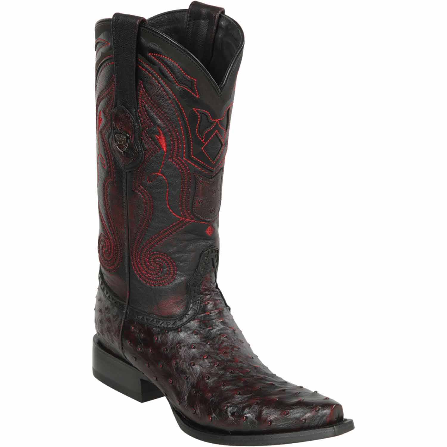 Men's Wild West Ostrich Skin Snip Toe Boots 29403 - 6