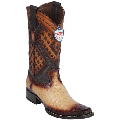 Men's Wild West Ostrich Square Toe Boot 2760315 - 6