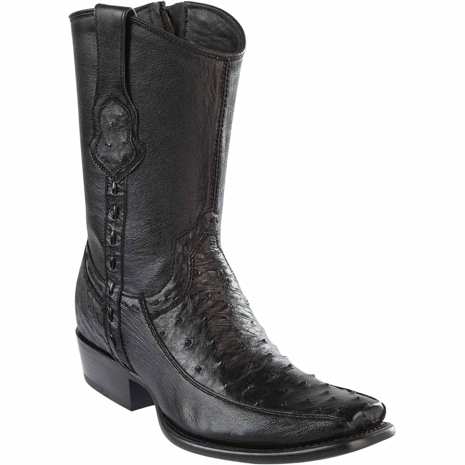 Men's Wild West Ostrich with Deer Dubai Toe Short Boots 279BF03 - 6