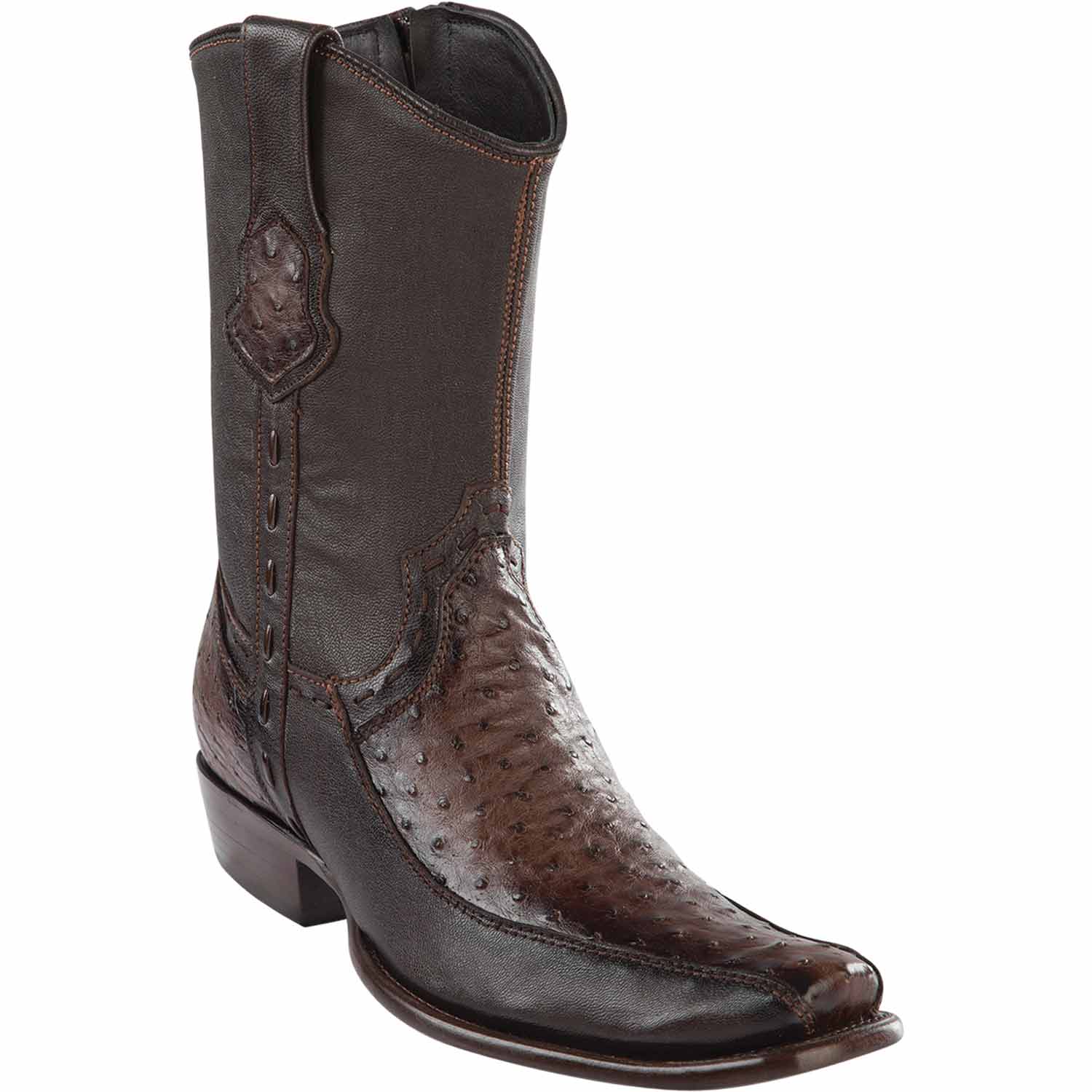 Men's Wild West Ostrich with Deer Dubai Toe Short Boots 279BF03 - 6