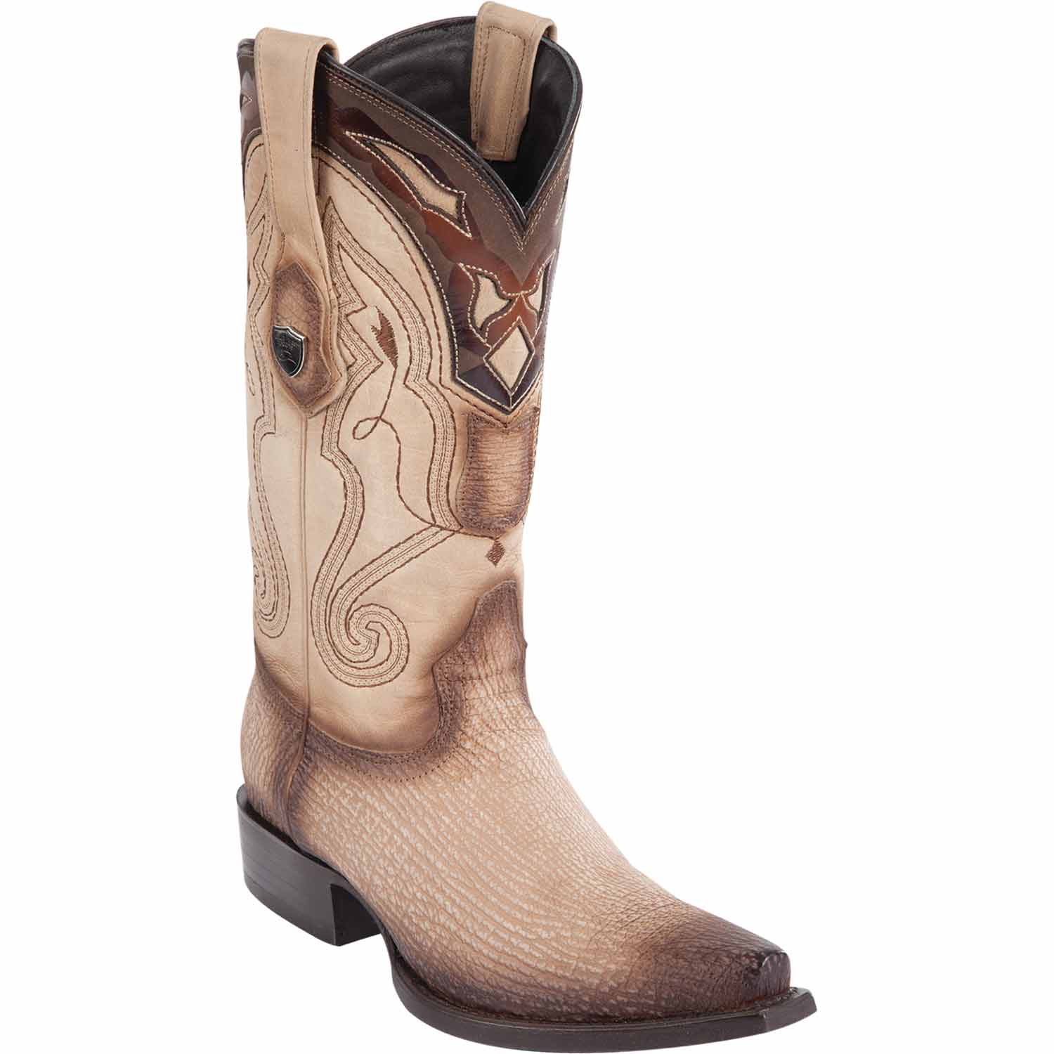 Men's Wild West Shark Skin Snip Toe Boots - 6