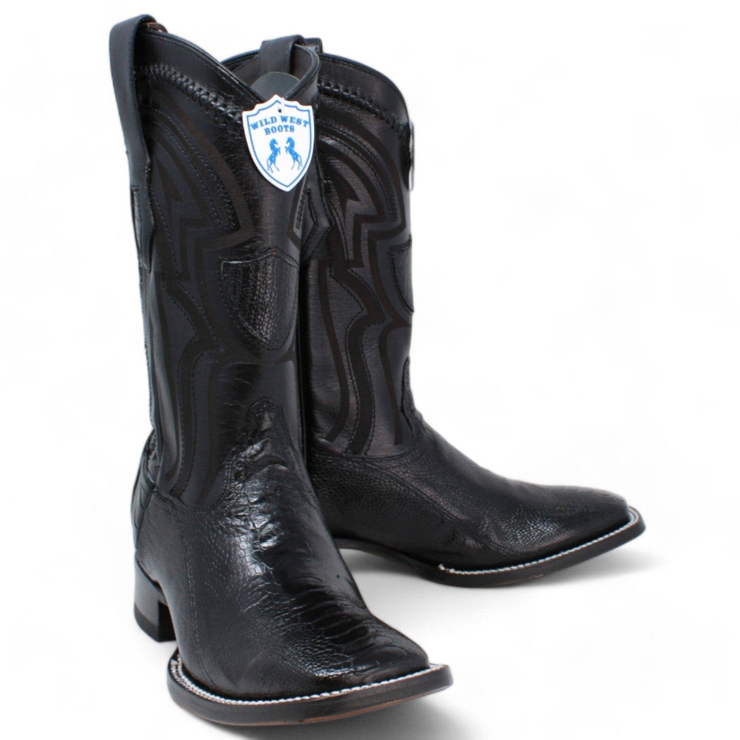 Men's Wild West Ostrich Leg Ranch Toe Boots 2824L05 - 6