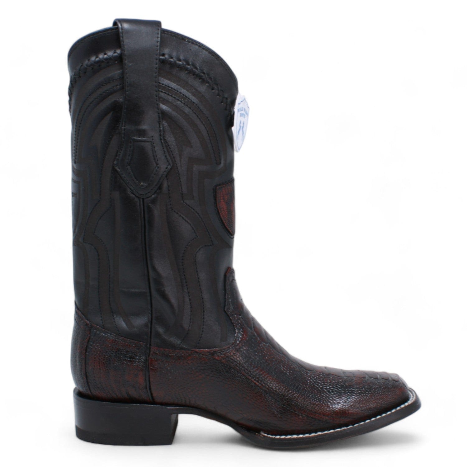 Men's Wild West Ostrich Leg Ranch Toe Boots 2824L05 - 6