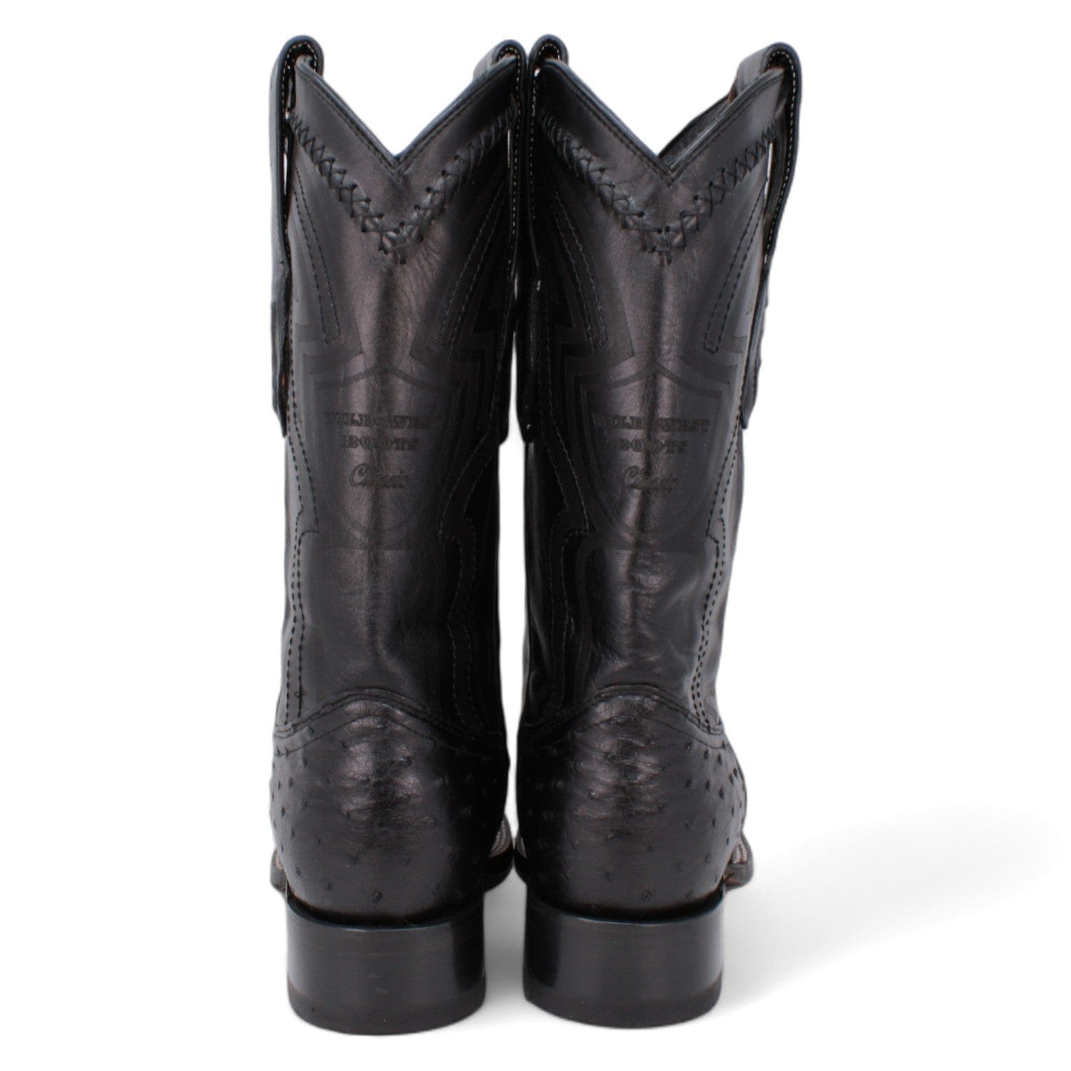 Men's Wild West Ostrich Skin Ranch Toe Boots 2824L03 - 6