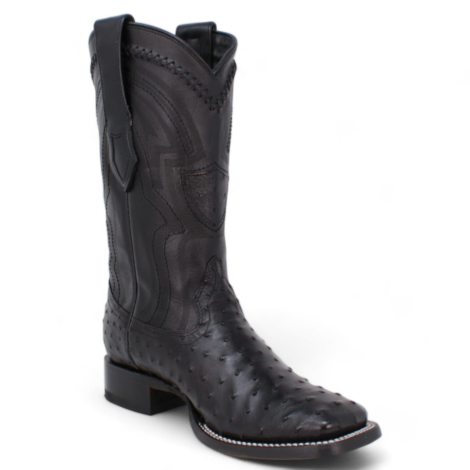 Men's Wild West Ostrich Skin Ranch Toe Boots 2824L03 - 6