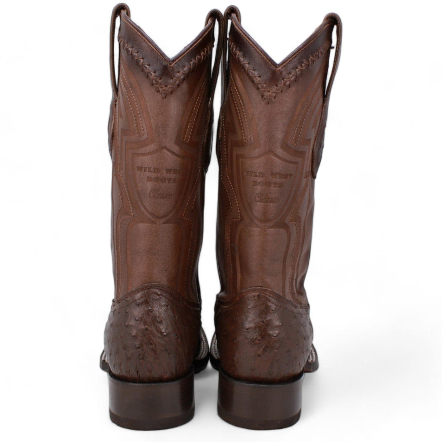Men's Wild West Ostrich Skin Ranch Toe Boots 2824L03 - 6