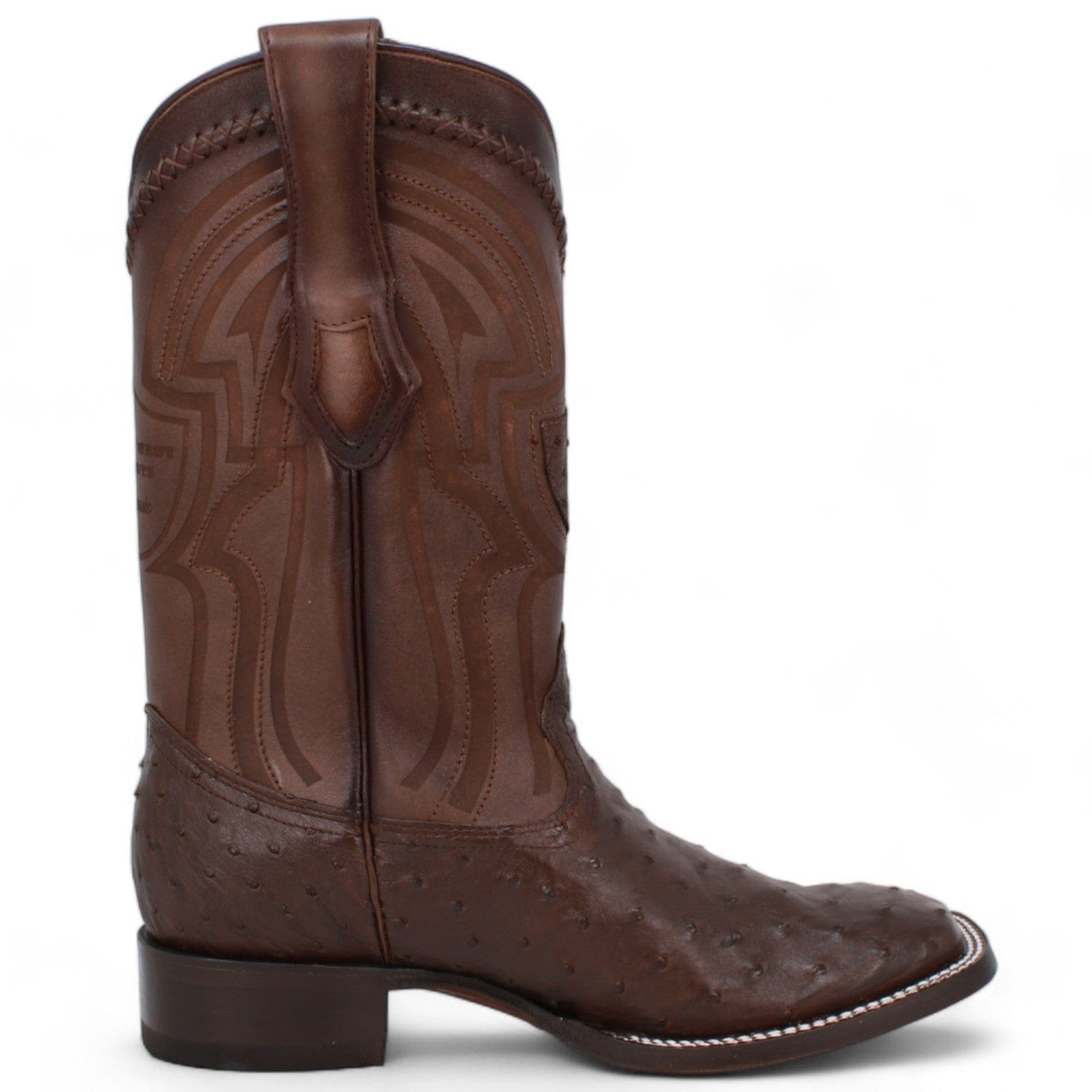Men's Wild West Ostrich Skin Ranch Toe Boots 2824L03 - 6