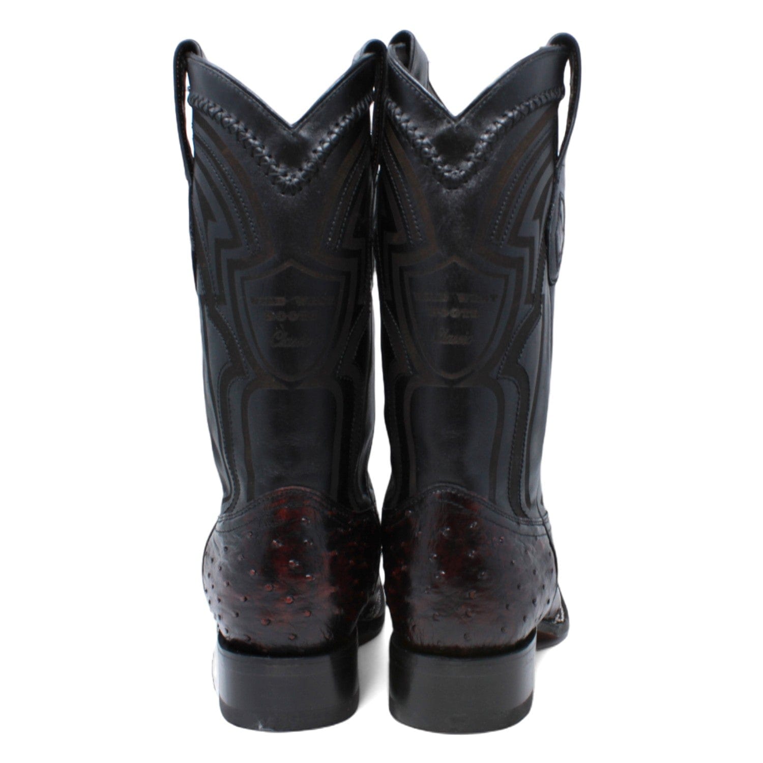 Men's Wild West Ostrich Skin Ranch Toe Boots 2824L03 - 6