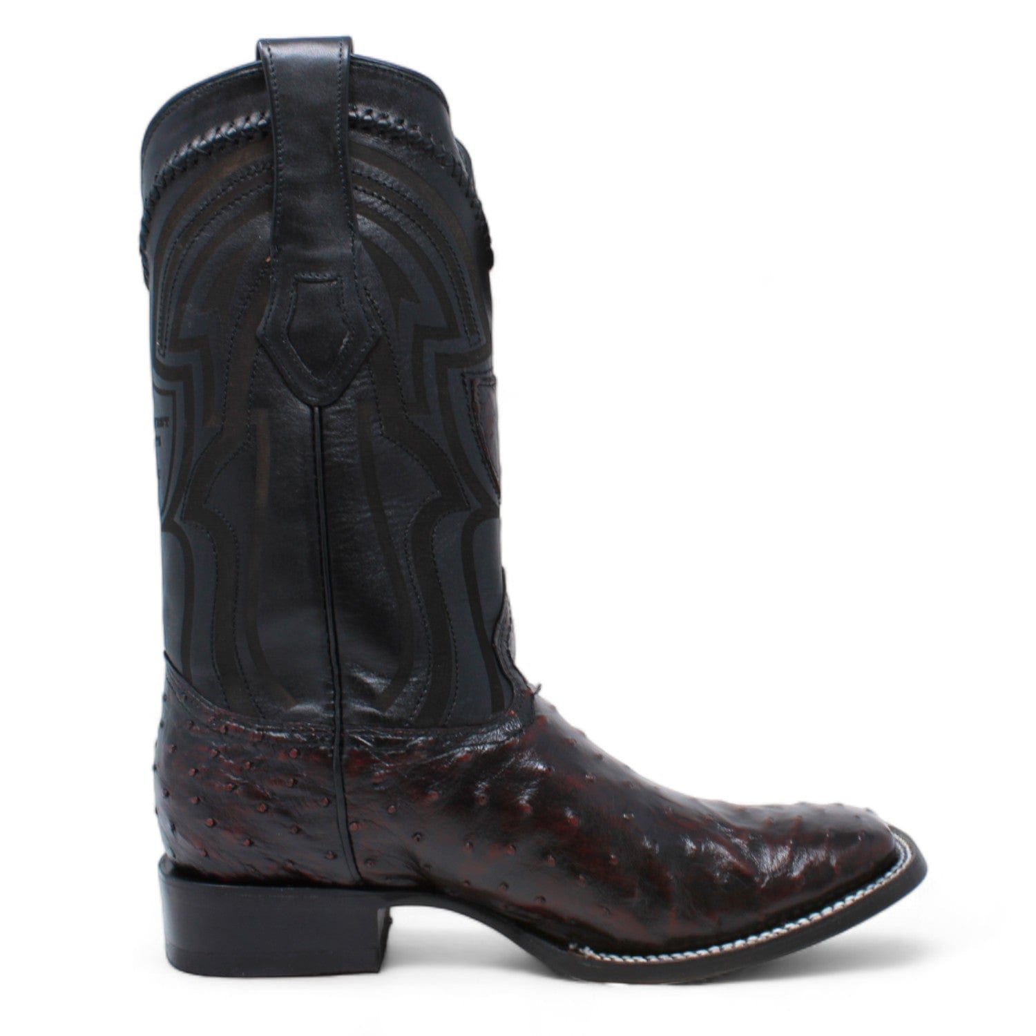 Men's Wild West Ostrich Skin Ranch Toe Boots 2824L03 - 6