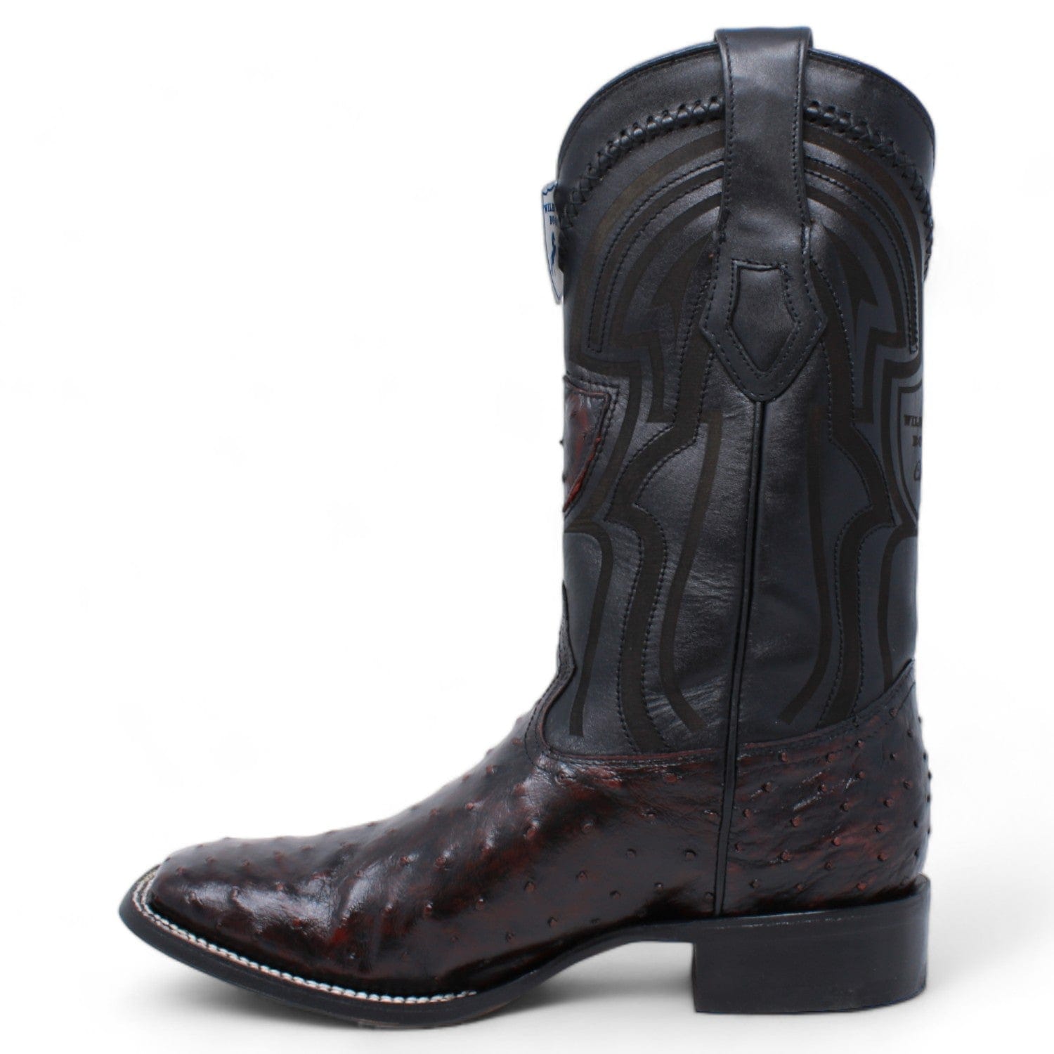 Men's Wild West Ostrich Skin Ranch Toe Boots 2824L03 - 6