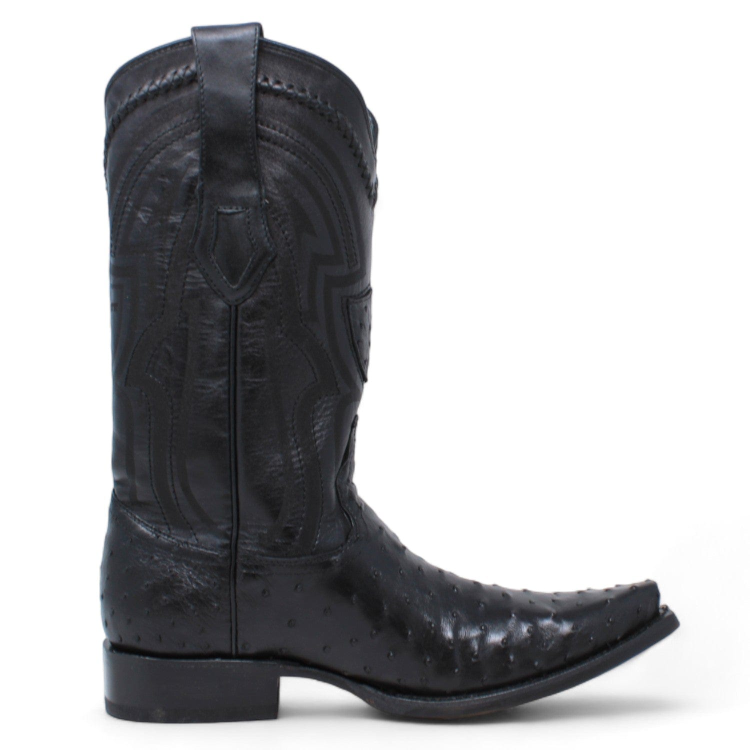Men's Wild West Ostrich Skin Snip Toe Boots 294L03 - 6