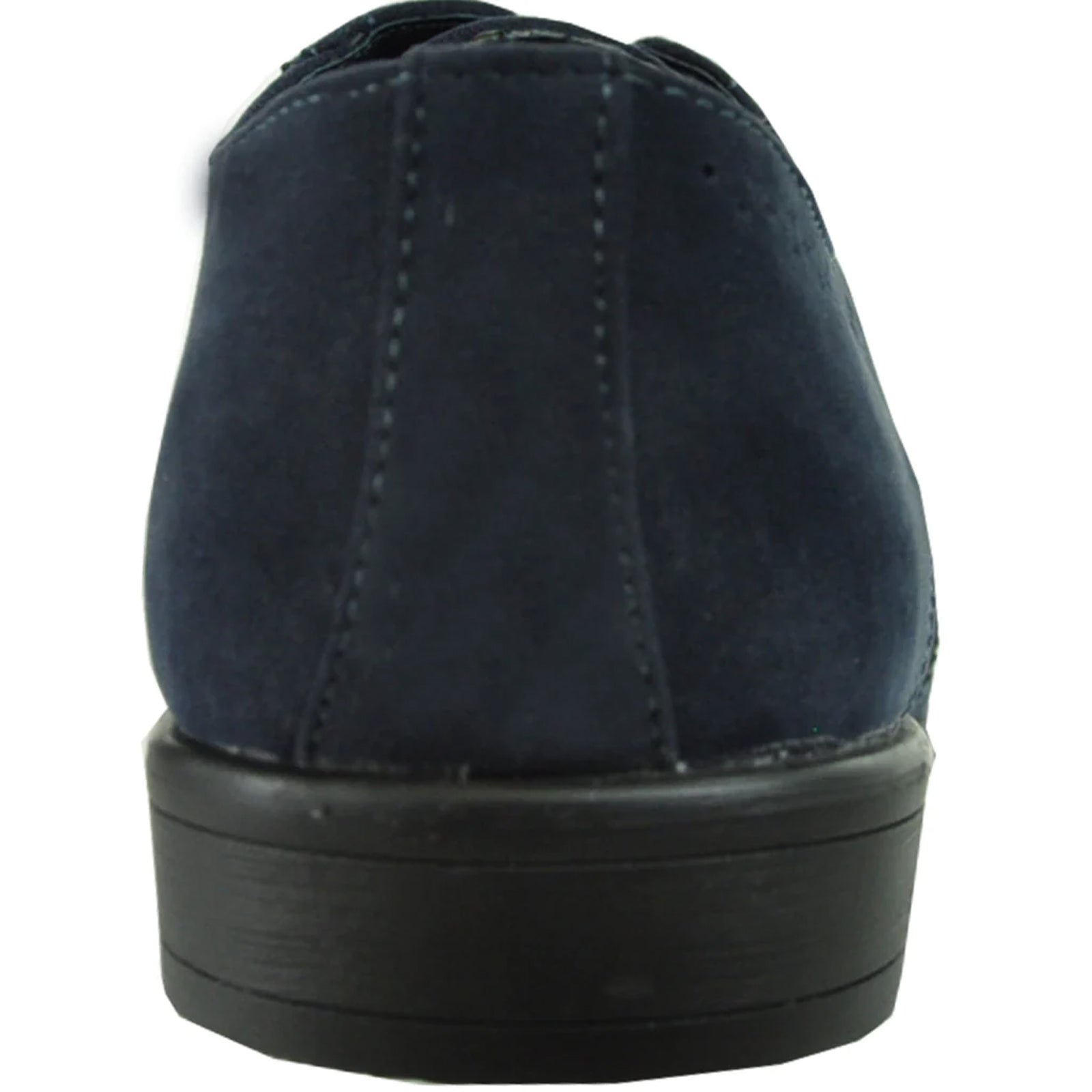 Navy Vegan Suede Wingtip Dress Shoe for Men - Wedding & Prom 2025 - 6M