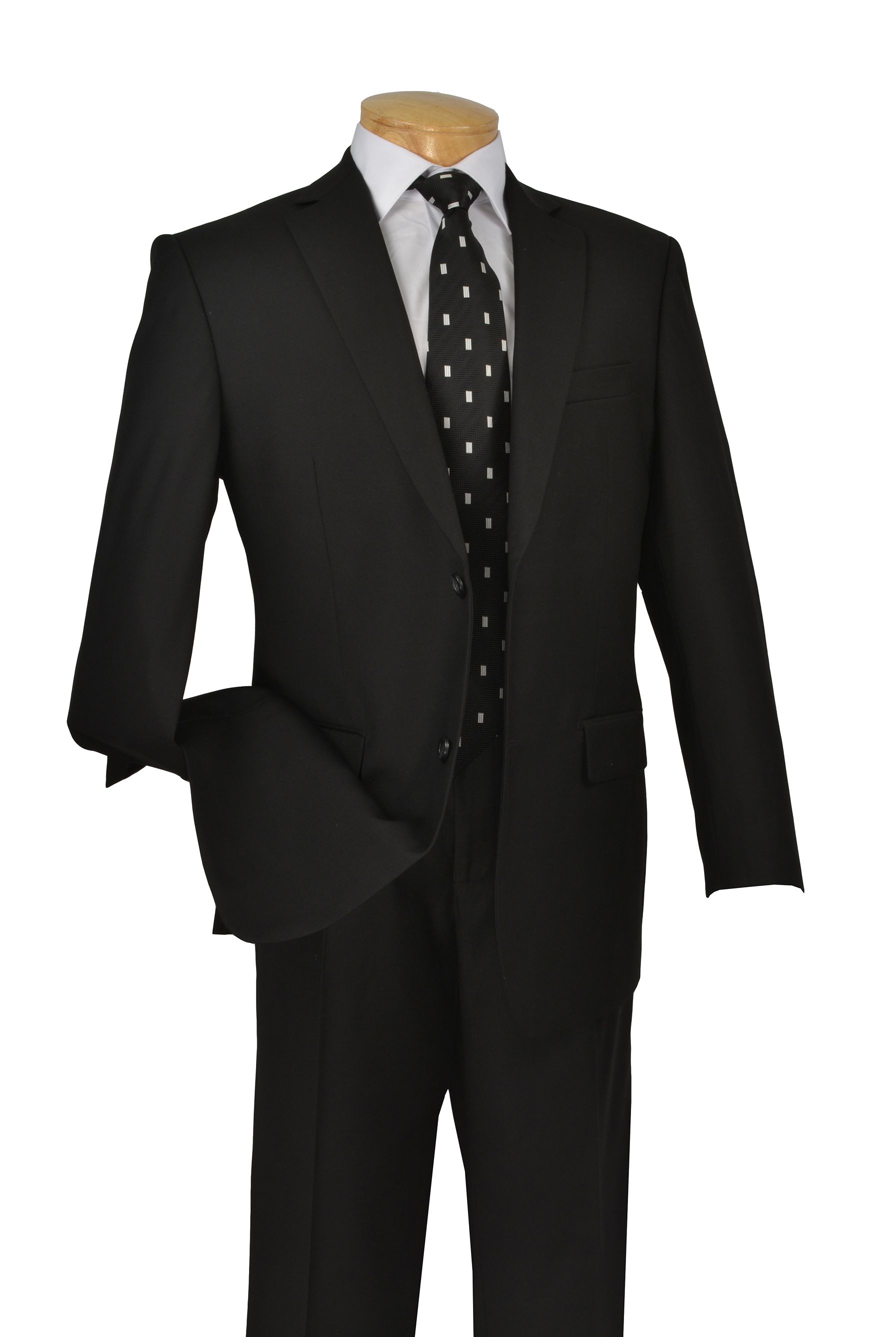 Color Vinci Men's Wool Feel Executive 2-Piece Suit - Solid Color - 38 Short Jacket+32 Waist Adjustable 28to34)(Height: 5 4 to5 7 )(Neck 15-16.5)S-M)