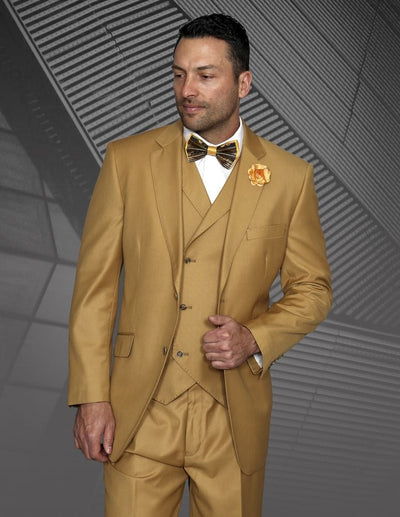 Slim Fit Design Elegant Men's 3 Piece 100% Wool Suit