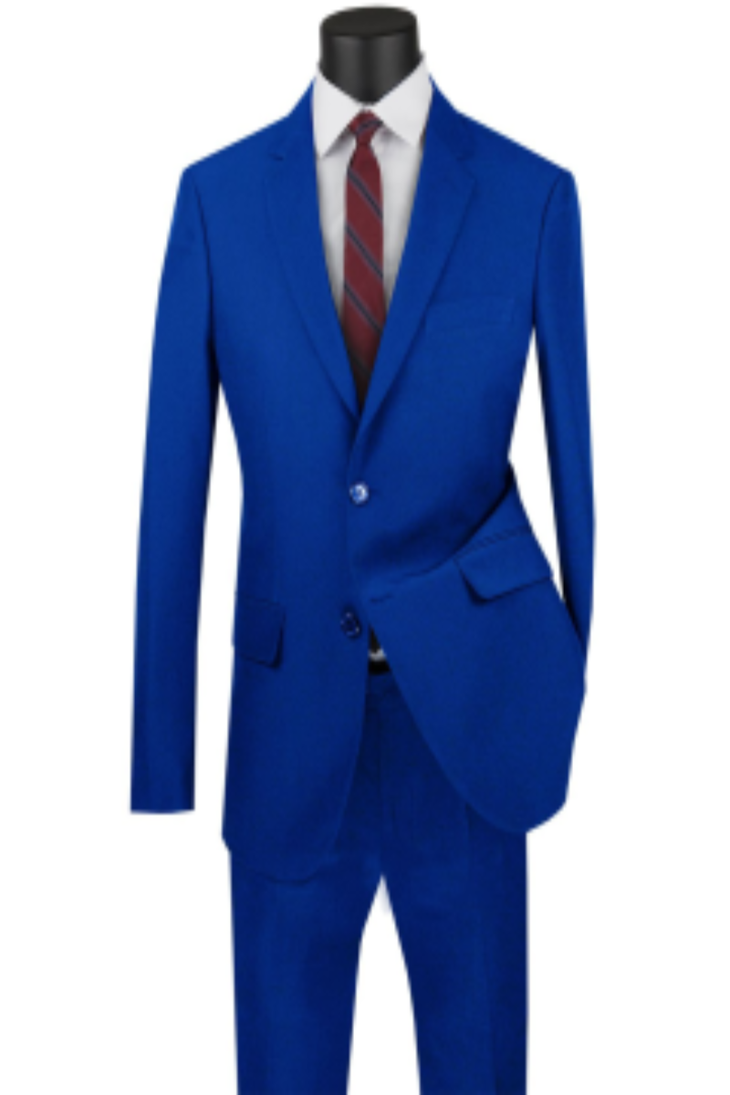SMB Couture Men's Executive 2-Piece Suit - Classic Look with Professional Style - 38 Short Jacket+32 Waist Adjustable 28to34)(Height: 5 4 to5 7 )(Neck 15-16.5)S-M)