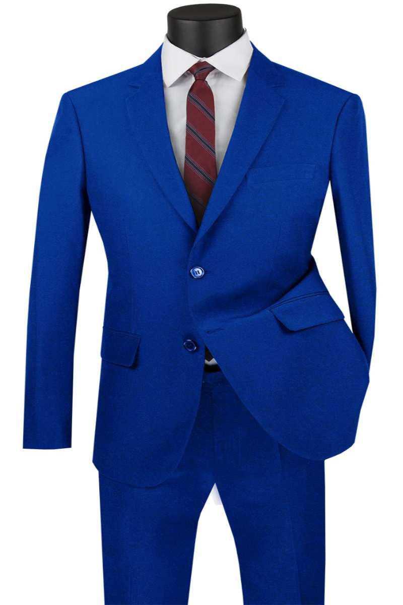 SMB Couture Men's Executive 2-Piece Suit - Classic Look with Professional Style - 38 Short Jacket+32 Waist Adjustable 28to34)(Height: 5 4 to5 7 )(Neck 15-16.5)S-M)