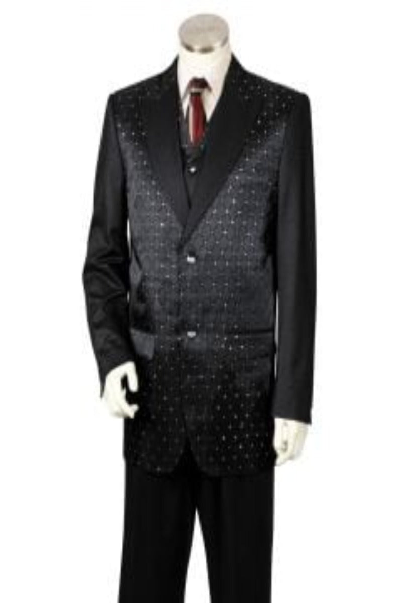 Canto Men's Designer Fashion Suit - 3 Piece, Fancy Pattern