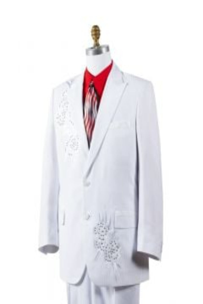 Canto Mens 2 Piece Fashion Suit with Rhinestones Stylish & Professional