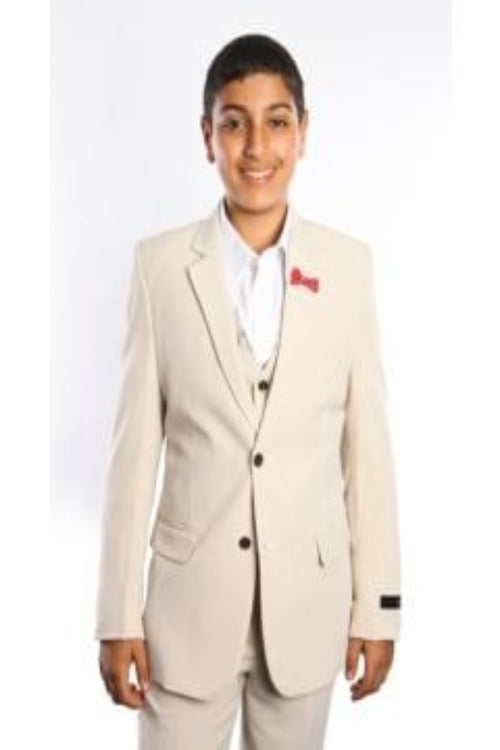 Tazio Boy's 3-Piece Suit with Elbow Patches | Professional Styling for Kids