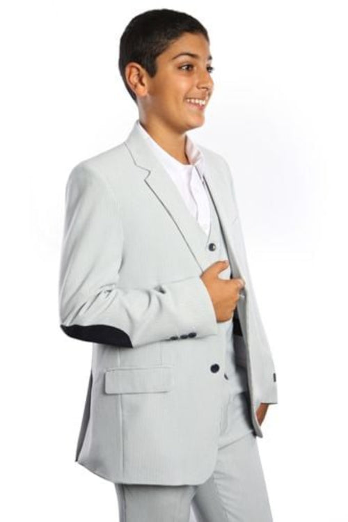 Tazio Boy's 3-Piece Suit with Elbow Patches | Professional Styling for Kids