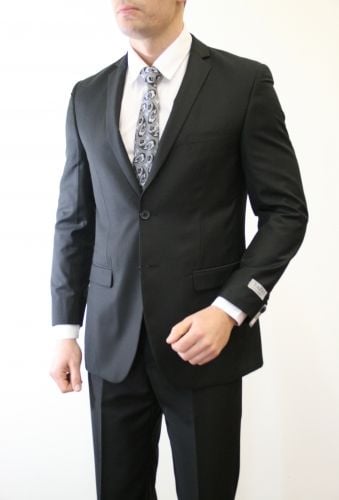 Flat Front Pant Tazio Men's Slim Fit 2-Piece Suit 2 Button Jacket & Flat Front Pant from Outlet Store - 38 Short Jacket+32 Waist Adjustable 28to34)(Height: 5 4 to5 7 )(Neck 15-16.5)S-M)