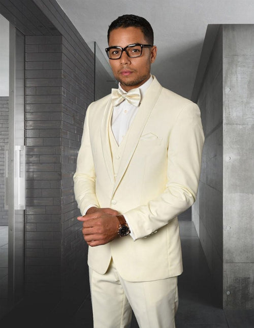 Men's 4 Piece Suit with Tone on Tone Lining Stylish & Professional