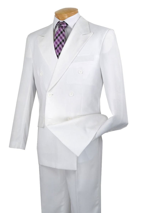 Jacket & Classic Trouser Vinci Men's 2-Piece Executive Suit - Double Breasted Jacket & Classic Trouser blue