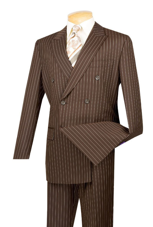 Double Breasted Brown Suit