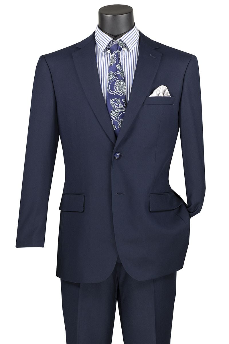 Professional Look Vinci Men's Wool Feel Business Suit Professional Look for Executives - 38 Short Jacket+32 Waist Adjustable 28to34)(Height: 5 4 to5 7 )(Neck 15-16.5)S-M)